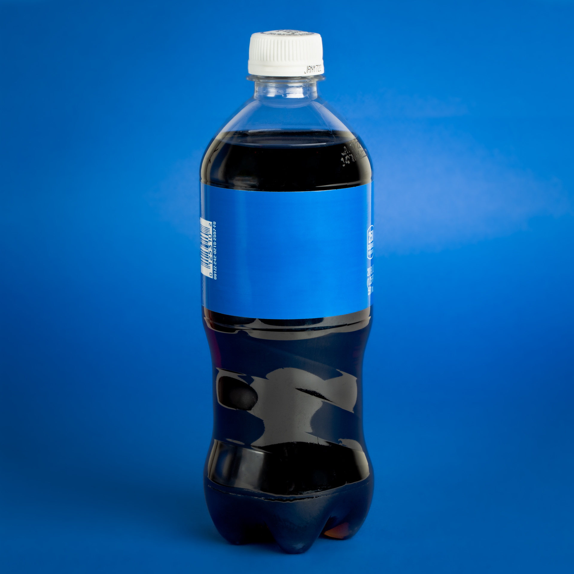 A pepsi bottle with no words